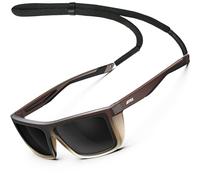 ATTCL Sports Polarised Sunglasses for Men: Secure Anti-Slip Lightweight TR90 Square Frame UV Protection for Driving Fishing