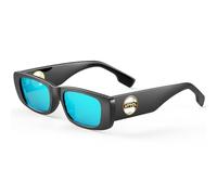 ATTCL Women's Polarized Sunglasses For Women Rectangle Frame Trendy Chunky Sun Glasses with UV Protection 5088 C2 Black+blue