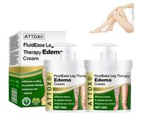 ATTDX FluidEase Leg Therapy Edema cream, Professional Edema Care Herbal Cream, ATTDX Anti Swelling Cream for Legs, Swell Care Lymphatic Massage Cream-100g, Effectively reduce leg discomfort (2 Bottle)