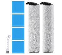Attemart Brush Rollers Filter Accessory Set for Eureka NEW400 Wet/Dry Vacuum Cleaner, 2 Brush Rolls + 4 Foam Filters