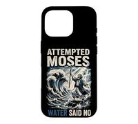 Attempted Moses Water Said No Retro Christian Faith Humor Case for iPhone 16 Pro