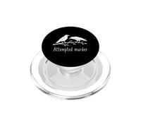 Attempted Murder Black Crow Raven Dark Aesthetic Literature PopSockets PopGrip for MagSafe