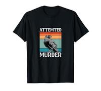 Attempted Murder Crow Raven Bird Retro T-Shirt