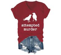 Attempted Murder Crow T-Shirt V-Neck Attempted Murder Shirt