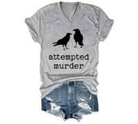 Attempted Murder Crow T-Shirt V-Neck Attempted Murder Shirt