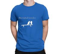 Attempted Murder Funny Bird Animal Meme Joke Humor Mens Womens T-Shirts #TA-12 Royal 2XL