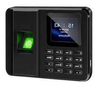 Attendance Machine for Employees Small Business, Biometric Fingerprint and PIN Time Clock with USB Data Export, No Monthly Fee Attendance Recorder for Retail, Office, and Warehouse Management
