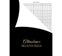 Attendance Register Book: 30 Names Attendance Record for Teachers, Black & Golden