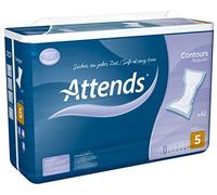 Attends 205228 Contours Regular 5 Incontinence Pad, White (Pack of 42)