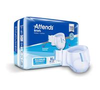 Attends Adult Incontinence Disposable Briefs X-Large 58""""-63"""" Waist with Tab Closures Maximum Absorbency Core and Breathable Materials 60ct Case
