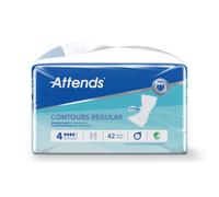Attends Contours Regular 4 Large Anatomical Incontinence Pads - Pack of 42