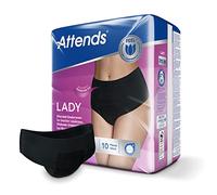 Attends Lady Discreet Underwear for Women, Size M, 3 Drops Absorbency, Pack of 10