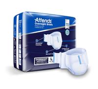 Attends Overnight Disposable Briefs Large 44""""-58"""" Waist with Tab Closure Heavy Absorbency and Dry-Lock Containment Core 14ct Bag
