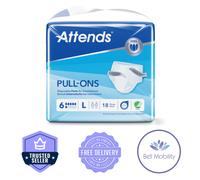 Adult Nappies Incontinence Pull up Pants ATTENDS 6L LARGE x 18