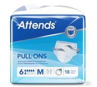Attends Pull Ons 6 - Medium - 1 Pack Of 18 - Adult Nappies Pull On Pants