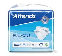 Attends Pull-Ons Adult Incontinence Pants - 8 Drops, Medium - 64 units (4×16)