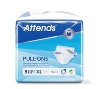 Attends Pull-Ons Incontinence Pants Size 8 (XL) - 56 units (4x14)
