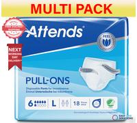 Adult Nappies Incontinence Pull up Pants ATTENDS 6L LARGE x 18