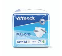 Attends Pull Ons 6 - Medium - 1 Pack Of 18 - Adult Nappies Pull On Pants