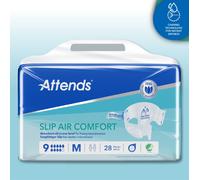 Attends Slip Regular 9M Disposable Briefs – Heavy Incontinence – Size M Pack of 28