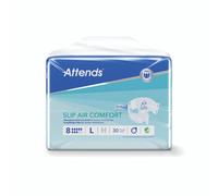 Attends Slip Air Comfort Nappies Size 8L x4 Pack of 30 37788