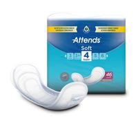 Attends Soft 4 Super - Small Shaped Incontinence Pad - 1 x Pack of 46