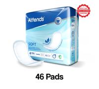 Attends Soft 4 Super Unisex Discreet Incontinence Pads Men Women 46pcs