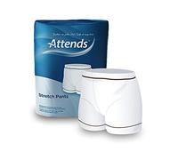 Attends Washable Fixation Stretch Fit Pants Comfort - Large (1 Pack of 3) White