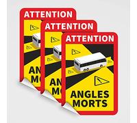 Attention Angles Angles Blind Spot for Motorhomes Self-Adhesive with Micro Suction Cups 25 x 17 cm Pack of 3