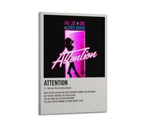 Attention by Fat Joe, Dre & Chris Brown Poster Wall Art Cover Design Painting for Bed Room Movies 08x12inch(20x30cm) Frame-style