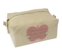 'Attention Deficit... Hey, a Butterfly' Canvas Wash Bag/Makeup Case (CS00041525)