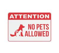 Attention No Pets Allowed Sign Sign, 8 X 12 Grade Reflective Sheeting Rust Free Aluminum, Weather Resistant, Waterproof, Easy To Mount