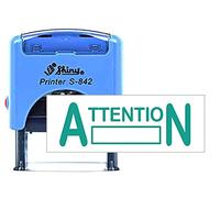 Attention Personlized Shiny 842 Rubber Stamp Self-Inking Easy Refill Clear, Crisp Impression Everytime 14X38Mm