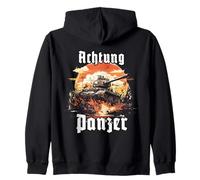 Attention tanks | Tank Driver Tiger Tank | 1943 soldiers Zip Hoodie