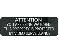 Attention You are Being Watched This Property is Protected by Video Surveillance Sign Acrylic Plastic Sign Acrylic with Symbols Self-Adhesive for Restaurants Salons Hotels Motels Restrooms 3X9 Inch