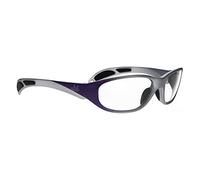 ATTENUTECH Lead Glasses, X-Ray Radiation Eye Protection, Lightweight Wrap-Around Nylon Frame with Soft Grip Temple Bars for Secure Fit (Silver Purple Fade)
