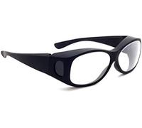 ATTENUTECH Radiation Safety Glasses, Black Fit Over frame, MicroliteFt Pb Eyewear .75mm pb Lead lenses (AntiFrog, Black)