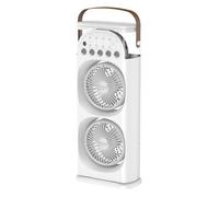 Atthatmmt Portable Cooling Fan Rechargeable,Evaporative Cooler,1-2-3H Timer Auto-Off ultrasonic nozzles,7 &Remote,Water Tank, Five