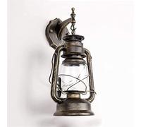 Attic Antique Kerosene Wall Wall Suction Wall Lamp Retro Nostalgic Iron Decoration Staircase Corridor Wall Lamp V-intage Glass Bottle Decoration Outdoor LedWall Light Sconce (Bronze)