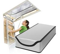 Attic Door Insulation Cover, 54" x 25" x 11" Extra Thick Double Bubble Pull Down Stair Cover, Energy-Saving Insulation Tent for Attic Stairs with Easy Access Zipper