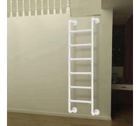 Attic Egress Ladder Wall Mounted for Home Library Garage Balcony Roof Work 3.3 9.8ft Basement Window Well Fire Escape Ladder and Bunk Bed Ladder (146cm/57in)