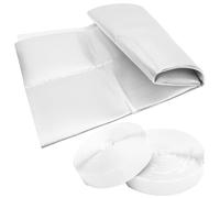 Attic Fan Ceiling Insulation Cover with Hook Design for Return Vents | White Aluminium Foil Rectangle, Hook-and-loop Attachment, Adhesive Strip, Suitable for Hvac Openings, Doors, Windows