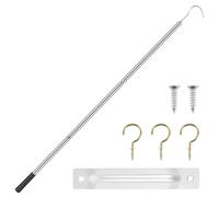 Attic Ladder Pull Down System Kit, 135cm Telescopic Loft Ladder Pole with Hook, Loft Hatch Pole, Pull-Out Hook Accessories Kit Tools for Home and Hotel