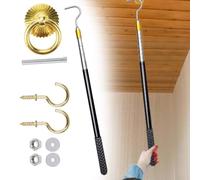 Attic Ladder Pull Down System Kit, Telescopic Pole for Roof Windows and Blinds, Loft Ladder Pole with Hook, Window Opener Awning Opener