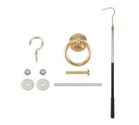 Attic Ladder Pull System Kit, Retractable Attic Hook Pull Down Pole Practical Loft Ladder Opener Pull Down Rod Attic Ladder Pull Down System Hook Attic Stair Pull Kit Attic Ladder Accessories