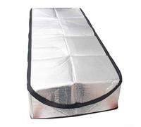 Attic Staircase Insulation Cover with Dual-Layer Aluminum Foil Fireproof Heat Shield for 25x54x11 Inch Ladder Opening Energy Efficient All-Season Air Barrier