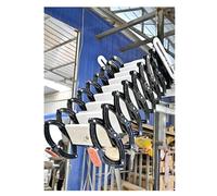 Attic Staircase Wall Mount Loft Ladder Pull Down Attic Ladder Protable Attic Stairs Save Space Folding Ladder Indoor And Outdoor Roof Ladder(Nero,2.5-2.75m/8.2-9ft)