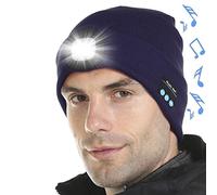 Attikee Bluetooth Hat Beanie with Headphones, Winter Knitted Music Cap with Stereo Speakers & Mic, Unisex Torch Hat for Men Women Teens