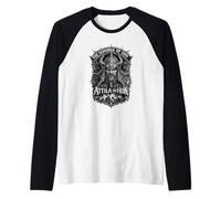 Attila the Hun Scourge of God Warrior Portrait Dark Art Raglan Baseball Tee