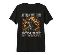 Attila The Hun Scourge of Rome Warrior History Premium T-Shirt